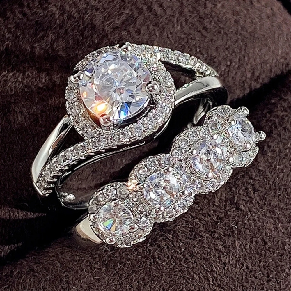 Charm Round Shape Rings Set